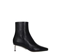 Off-White Black Leather Ankle Boots - EU38/US8