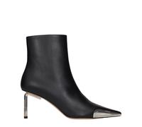 Off-White Black Leather Ankle Boots - EU39/US9