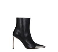 Off-White Black Leather Ankle Boots - EU41/US11