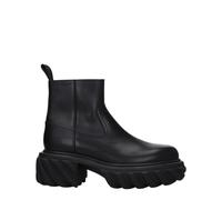 Off-White Black Leather Ankle Boots - EU41/US8