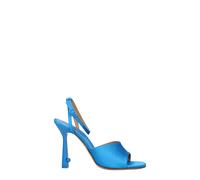 Off-White Blue Satin Stiletto Heel Sandals - EU37/US7
