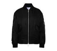 Off White - Bomber Oversize in Nylon Nero - - Jackets - Donna - Nero - S
