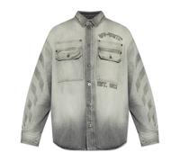 Off White - Camicia di Jeans con Tasche - - Shirts - Uomo - Grigio - M