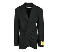 Off White, ,Jackets ,Donna ,Nero ,S Elegante Giacca in Misto Lana