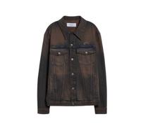 Off White, ,Jackets ,Uomo ,Marrone ,S Overdyed Denim Skate Jacket