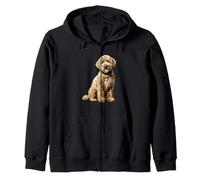 off White Lagotto Romagnolo Dog Illustrazione Felpa con Cappuccio