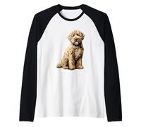 off White Lagotto Romagnolo Dog Illustrazione Maglia con Maniche Raglan
