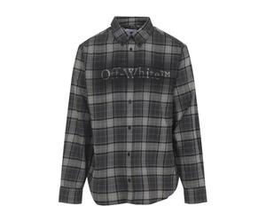 Off White - Spray Book Check Flan Reg Shirt - - Shirts - Uomo - Grigio - L