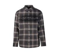 Off White - Spray Book Check Flannel Shirt - - Shirts - Uomo - Grigio - M