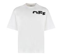 Off White - T-shirt girocollo a coste in cotone - - Tops - Uomo - Bianco - L