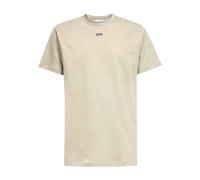 Off White, ,Tops ,Uomo ,Beige ,S T-shirt Casual in Cotone