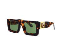 Off-White Unisex OERI049 Leonardo 6055 Havana green Occhiali da sole Acetato Havana Verde Squadrata Normale