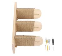 OFFAXE Cat Climbing Shelves, Pine Wood Cat Wall Shelves with Sturdy Material and Secure Structure, Space Saving Cat Shelf for Sleeping Playing (3 Tier)