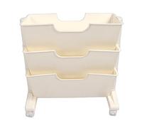 OFFAXE Scaffale d'angolo, 3 scaffali di materiale in plastica animale con un unico design inclinato e una semplice installazione, 4 360 ° REDET SED (Bianco)