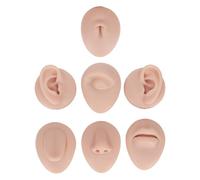 OFFAXE Set di piercing in silicone 3D - realistico naso, labbra, lingua, ombelico e orecchie, per piercing alla lingua, setto e elica