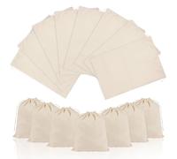 OFFCUP 15 Pezzi Sacchetti Regalo di Cotone, 15x20cm Sacchetti di Cotone, Sacchetto per Gioielli, Sacchetti di Stoffa con Coulisse Ideali per Fai da Te Pittura Regalo Gioielli Natale Fiesta Cosmetici