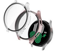 OFFCUP 2 Pezzi Cover con Pellicola Protettiva per Samsung Galaxy Watch 4 40mm, Copertura Completa Custodia Complessiva Rigida HD Clear Pellicola Protettiva Temperato Film