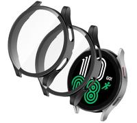 OFFCUP 2 Pezzi Cover con Pellicola Protettiva per Samsung Galaxy Watch 4 44mm, Copertura Completa Custodia Complessiva Rigida HD Clear Pellicola Protettiva Temperato Film