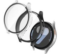 OFFCUP 2 Pezzi Cover con Pellicola Protettiva per Samsung Galaxy Watch 7 44mm, Copertura Completa Custodia Complessiva Rigida HD Clear Pellicola Protettiva Temperato Film