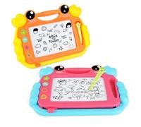 OFFCUP 2 Pezzi Lavagna Magnetica per Bambini 4 Colori Cancellabile Magnetica con 1 Penna Giochi Bambini 3 4 5 Anni Lavagnetta Magica Regalo per Bambine e Bambini (Granchio)