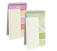 OFFCUP 2 Pezzi To Do List Planner 52 Fogli A5 Senza Data Blocco