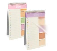 OFFCUP 2 Pezzi To Do List Planner 52 Fogli A5 Senza Data Blocco Note Giornaliero Blocco Per La Pianificazione Taccuino a Spirale Lista Di Controllo Per Elenchi, Note e Liste Della Spesa