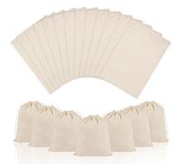 OFFCUP 20 Pezzi Sacchetti Regalo di Cotone, 25x30cm Sacchetti di Cotone, Sacchetto per Gioielli, Sacchetti di Stoffa con Coulisse Ideali per Fai da Te Pittura Regalo Gioielli Natale Fiesta Cosmetici