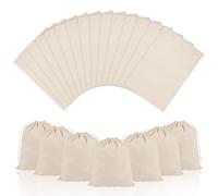 OFFCUP 22 Pezzi Sacchetti Regalo di Cotone, 10x15cm Sacchetti di Cotone, Sacchetto per Gioielli, Sacchetti di Stoffa con Coulisse Ideali per Fai da Te Pittura Regalo Gioielli Natale Fiesta Cosmetici