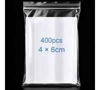 OFFCUP 400 Bustine Trasparenti, 4 X 6 cm Sacchetti Plastica Richiudibili, Sacchetti Alimentari, Buste Zip Applicano a Cucina, Ufficio, Gioielli E Piccoli Accessori