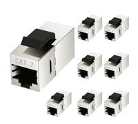 OFFCUP 8 Pezzi Adattatore RJ45, Accoppiatore Rete Connettore Estensione Lan | Accoppiatore in Linea Schermato per Connettore Estensore Cavo Ethernet Cat6a/Cat6/Cat5e/Cat5 - Da Femmina a Femmina