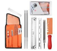 OFFCUP Affila Catena Motosega Kit, 10Pcs Affilatore per Motosega, Affilatura Uni