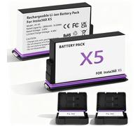 OFFCUP Batteria ricaricabile al litio Insta-360 X5, prestazioni da 2800 mAh | Batteria a lunga durata ultra, perfetta per gli appassionati di fotocamera Insta360 X5(2 pezzi)