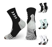 OFFCUP Calze Running Uomo Donna 3 Paia Alte da Calze Sportive con Imbottitura Calze da Corsa per Cors Trekking Palestra Morbide Traspiranti e Anti-Vesciche Supporto Arco Plantare 39-47