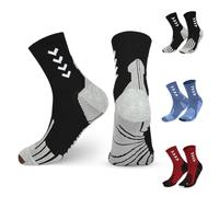 OFFCUP Calze Running Uomo Donna 3 Paia Alte da Calze Sportive con Imbottitura Calze da Corsa per Cors Trekking Palestra Morbide Traspiranti e Anti-Vesciche Supporto Arco Plantare 39-47