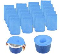 OFFCUP Calzini da Skimmer per Piscina, 20Pcs Skimmer Piscina, Pool Skimmer Socks, Calze da Filtro per Piscina, Filtro Skimmer Piscina per Rimuovere Detriti Foglie Capelli Insetti, Blu