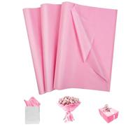 OFFCUP Carta Velina, 35 Fogli di Carta Velina Colorata, 70 * 50CM Carta Velina da Imballaggio, Per Pompon, Fai da Te e Hobby Creativi, Confezioni Regalo Riempitivi per Scatole (Rosa)
