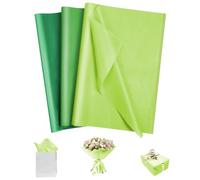 OFFCUP Carta Velina Colorata, 60 Fogli 50 * 35CM, Per Pompon, Fai Da Te, Hobby Creativi, Confezioni Regalo, Riempitivi Per Scatole (Serie Verde)