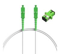 OFFCUP Cavo Fibra Ottica SC/APC per SC/APC, Bretella Fibra Ottica Simplex Monomodale 9/125μm LSZH, OFNP Cavo in Fibra Ottica (FTTH) Con Accoppiatore Fibra Ottica Gratuito(1m)