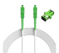 OFFCUP Cavo Fibra Ottica SC/APC per SC/APC, Bretella Fibra Ottica Simplex Monomodale 9/125μm LSZH, OFNP Cavo in Fibra Ottica (FTTH) Con Accoppiatore Fibra Ottica Gratuito(10m)