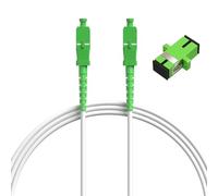 OFFCUP Cavo Fibra Ottica SC/APC per SC/APC, Bretella Fibra Ottica Simplex Monomodale 9/125μm LSZH, OFNP Cavo in Fibra Ottica (FTTH) Con Accoppiatore Fibra Ottica Gratuito(3m)