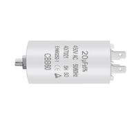 OFFCUP CBB60 Condensatore di Avviamento 20μF, 450VAC Condensatore Motore Elettrico, 50/60Hz Universale con Bandiere e Vite di Fissaggio per Pompe, Compressori, Lavatrici, Macchine ad Aria
