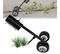 OFFCUP Estrattore di Erbacce Staccabile, Estirpatore Erbacce Manuale, Estrattore con Ruote, Materiale in Lega di Alluminio, Strumento per La Rimozione delle Radici di per Giardino (Gancio Dritto)