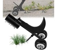 OFFCUP Estrattore di Erbacce Staccabile, Estirpatore Erbacce Manuale, Estrattore con Ruote, Materiale in Lega di Alluminio, Strumento per La Rimozione delle Radici di per Giardino (Doppio Gancio)