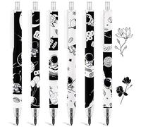 OFFCUP Everlasting - Matite senza inchiostro, 6 pezzi, penna portatile senza inchiostro, punta in grafite sostituibile, per studenti, artisti, scrittura, disegno o ufficio (nero)