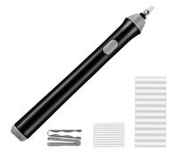 OFFCUP Gomma Elettrica, Penna a Batteria, per Cancellare, Portatile Automatica con 22Pcs Ricariche (10x2,3mm+12x5mm) per Disegno, Schizzi, Appunti(Nero)