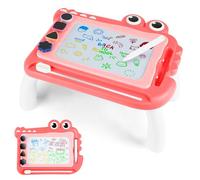 OFFCUP Lavagna Magnetica per Bambini 4 Colori Cancellabile Magnetica con 4 Timbri Magnetici e 1 Penna Giochi Bambini 3 4 5 Anni Lavagnetta Magica Regalo per Bambine e (Rosso)