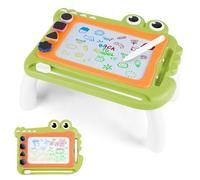 OFFCUP Lavagna Magnetica per Bambini 4 Colori Cancellabile Magnetica con 4 Timbri Magnetici e 1 Penna Giochi Bambini 3 4 5 Anni Lavagnetta Magica Regalo per Bambine e (Verde)