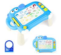 OFFCUP Lavagna Magnetica per Bambini 4 Colori Cancellabile Magnetica con Timbri Magnetici e 1 Penna Giochi Bambini 3 4 5 Anni Lavagnetta Magica Regalo per Bambine(Elefante blu)