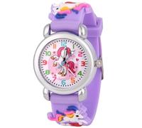 OFFCUP Orologio da Polso per Ragazzi e Ragazze, Orologio per Bambini Movimento al Quarzo, Orologio Educativo 3D Cartone Animato Cinturino in Silicone per bambini da 3 a 12 Anni -Unicorno Viola Chiaro
