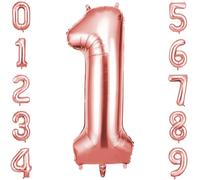OFFCUP Palloncini Compleanno Oro Rosa 101 CM, Palloncino Numero 1, Foil Palloncini Numeri, Giganti Numeri, Decorazioni Festa Compleanno, Gonfiabili Pallone per Anniversario